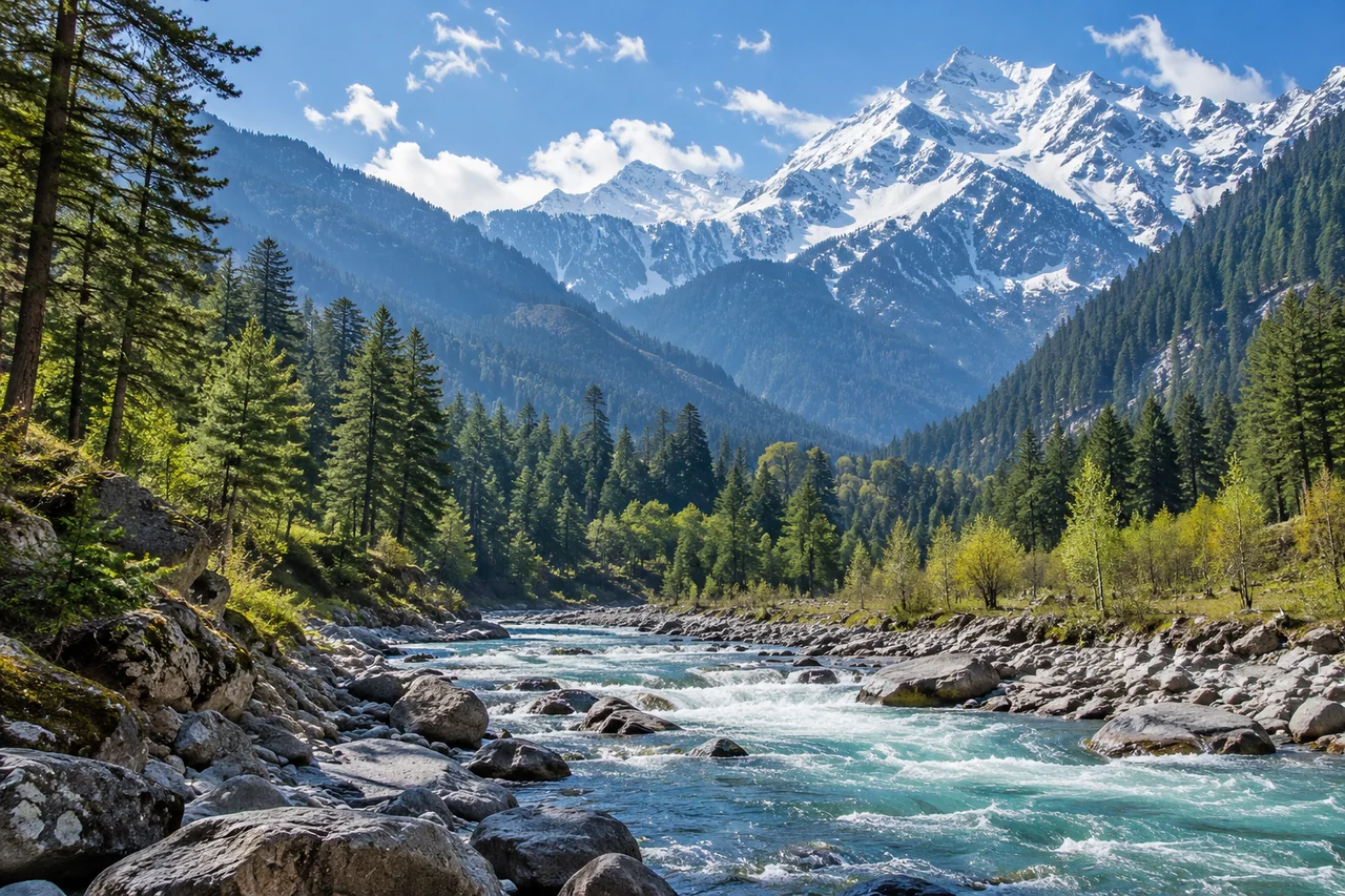 Illustrative Himalayan mountain escape